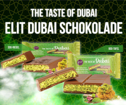 elit - Schokolade Pistazie nach Dubai Art 90 g Tafel